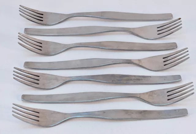Vintage 7 x Empire Stainless Steel Empire 18cm Small Forks Cutlery Set