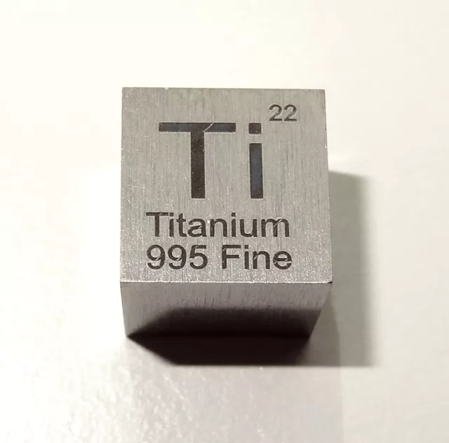 Titanwürfel "CUBE" Element 10 mm -Titanbarren Ti Würfel Münze Barren 99,5% Titan