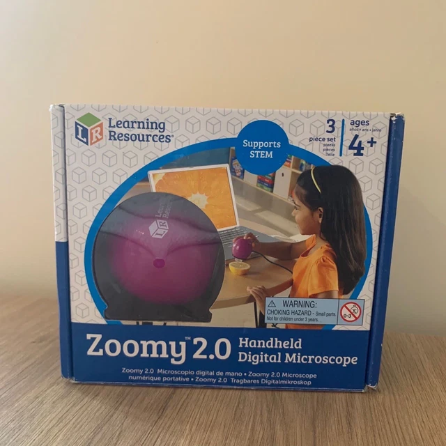 Learning Resources Microscope LEARNING RESOURCES ZOOMY 2.0 Handheld Digital Microscope. VG CONDITION ...