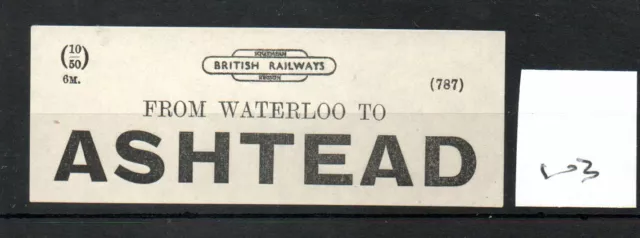 British Railways - Southern Region - BR/SR Luggage Label (103) Ashtead