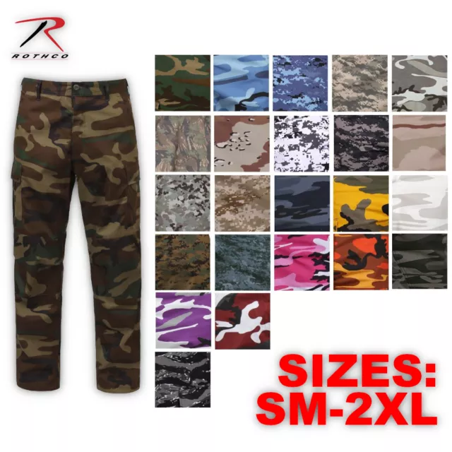 Rothco Military Camouflage BDU Cargo Army Fatigue Combat Pants (Choose Sizes)