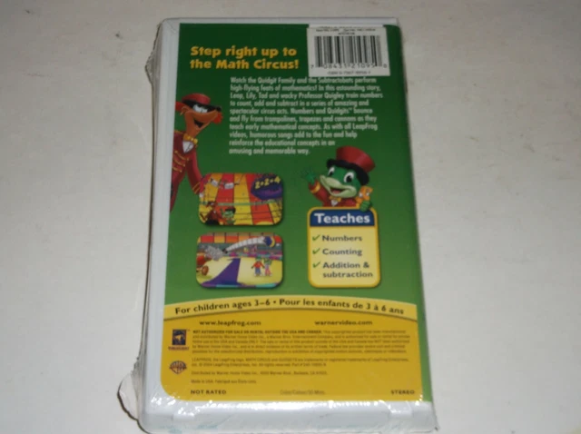 LEAP FROG MATH Circus VHS, New 2004 $20.64 - PicClick CA