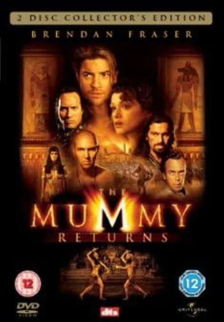 THE MUMMY RETURNS DVD Brendan Fraser, Rachel Weisz, John Hannah 2001 £2 ...