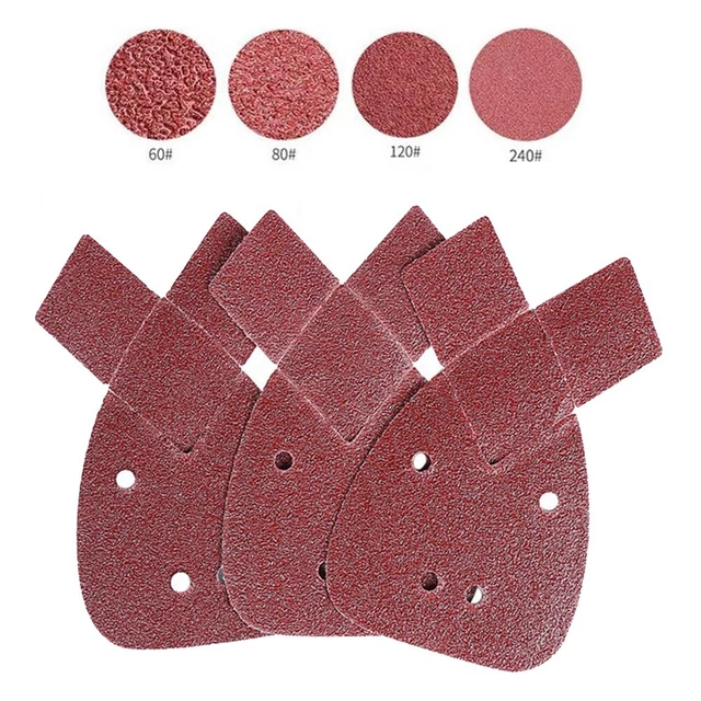 Almohadillas amoladoras de ratón papel de lija 40 ud./juego de lijado de óxido de aluminio bucle plástico