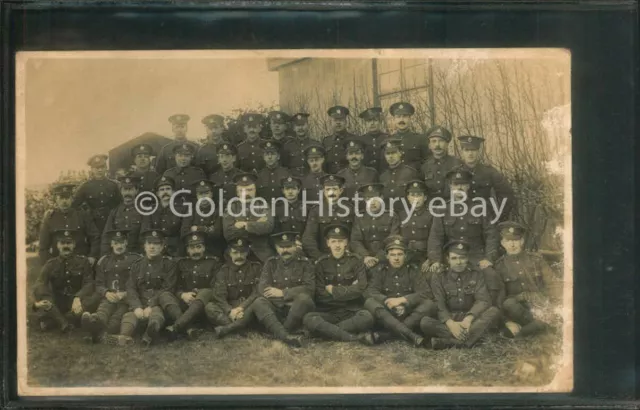 Royal Engineers Rp Real Photo Postcard Military Ww1 Soldiers