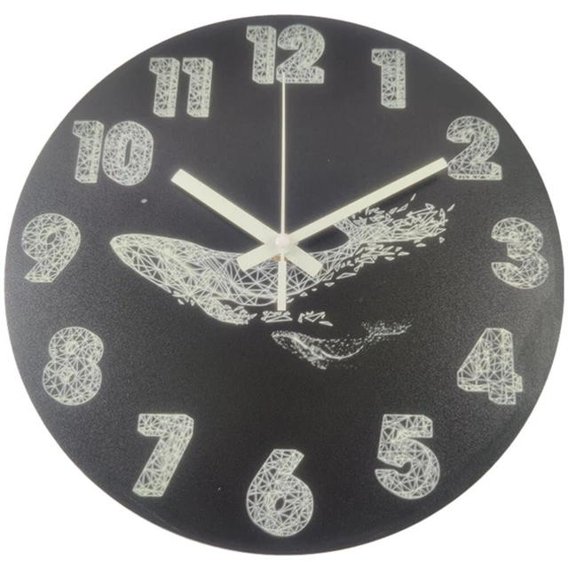 Reloj De Pared Rond Silencieux Horloge Murale Décor Bois Décorer