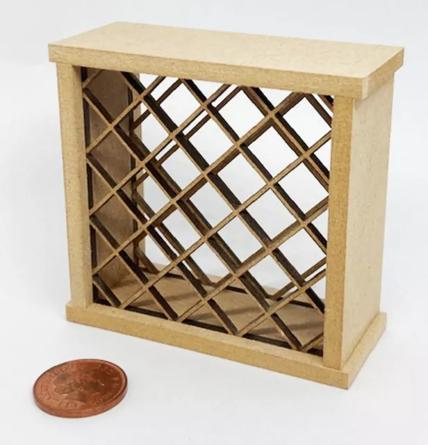 Poupées Maison Paquet Plat en Bois Petit Bordeaux Rack Tumdee 1:12 Miniature