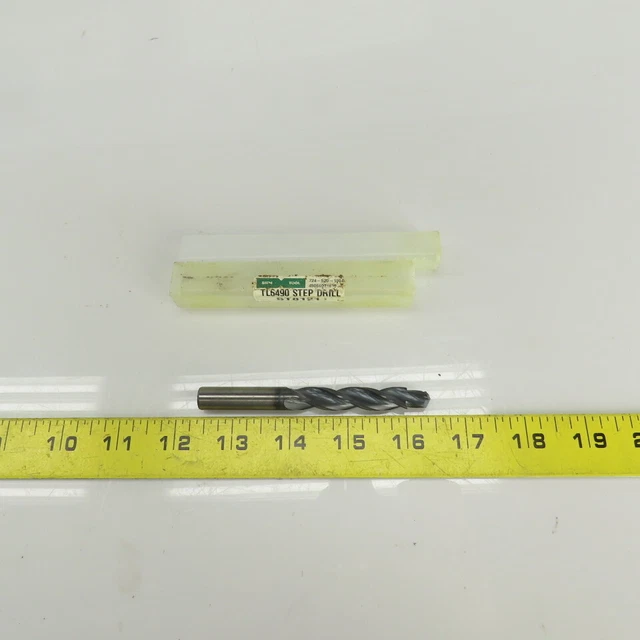 Siem Tool TL6490 130° Solid Carbide Step Drill 10mm Cut Diam 3 Flute 102mm OAL