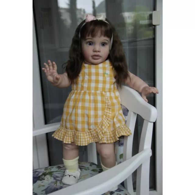 26in Already Painted Finished Doll Reborn Toddler Cute Girl Pippa Huge Baby Doll