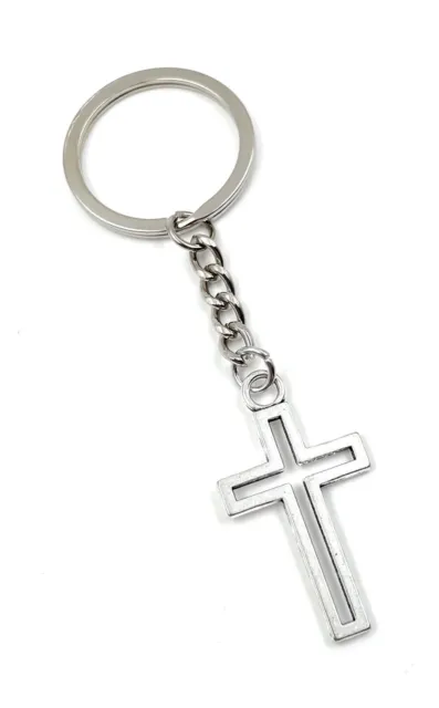 Cross Jesus Faith Key Ring Metal Lucky Charm Pendant
