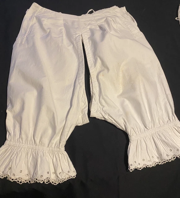 Nuisette Vintage En Coton Blanc Brodé - Initiales M J, Taille Unique