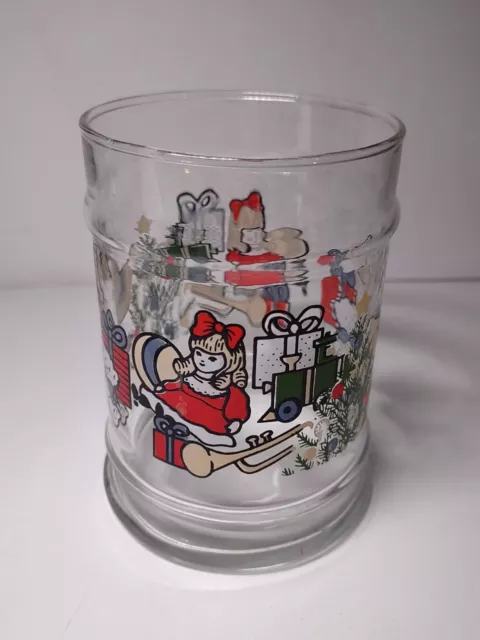 Vintage Anchor Hocking Christmas Sweet Occasions Glass Candy Jar