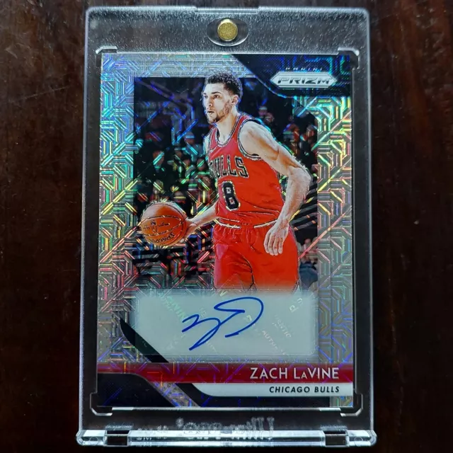 ZACH LAVINE Mojo /25 Prizm Auto SSP 2018-19 Panini NBA Basketball Card BULLS