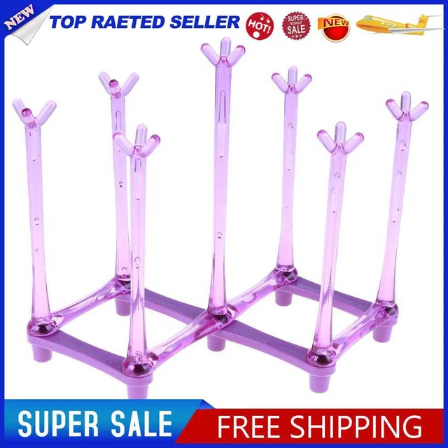 Practical Bottle Drying Rack Thicken Plastic Rack Organizer for Glasses Cups Mug