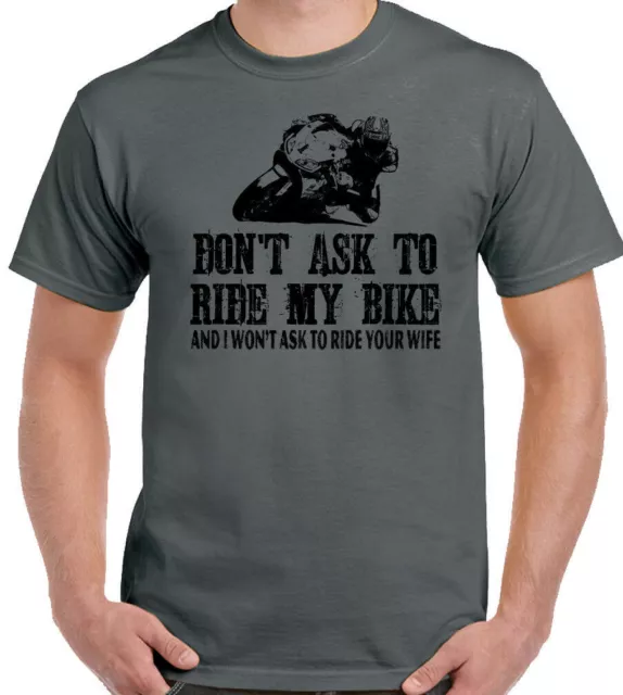 Motard T-Shirt Vélo Hommes Drôle Moto Indien Don'T Demandez To Ride My