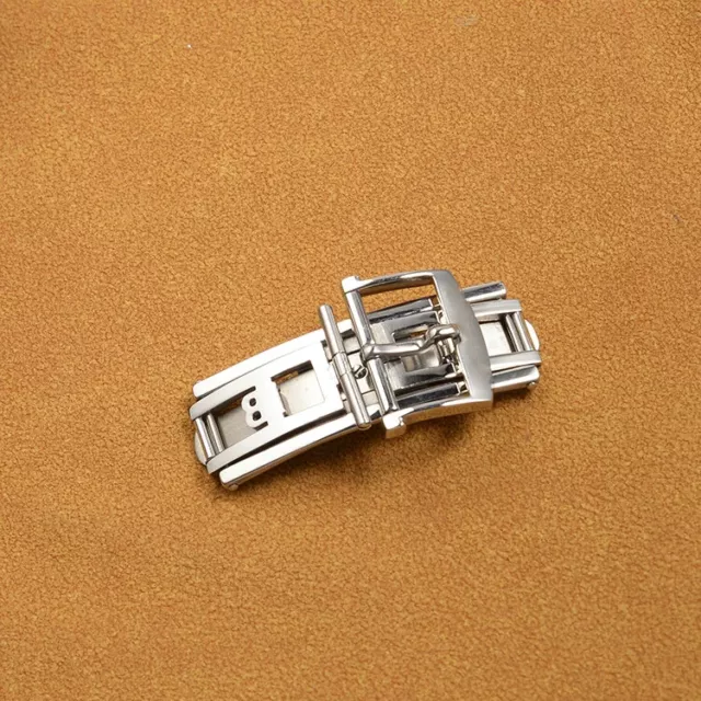 18mm Stainless Steel Deployment Clasp Buckle For Blancpain Watchbands Silver