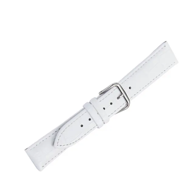 19x2cm Delicate Cowhide and Bamboo Stripe Watchband Replacement Strap for Watch 2