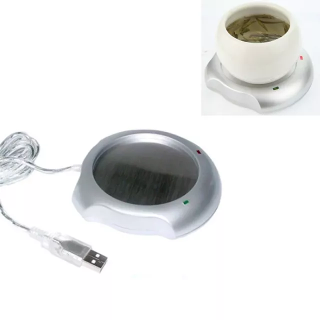 2X Office House Use USB Powered Tea Coffee Milk Cup Mug Warmer Heater Pad 2