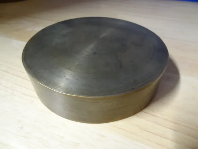 Old Mongolian Tibetan  Buddhist Brass Mandala Base Plate With Original Case