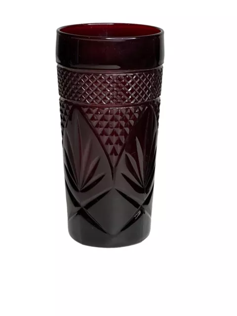 CRISTAL D'ARQUES-DURAND Luminarc 16 oz. Ruby Red Glass 6.2” Water Tea Tumbler