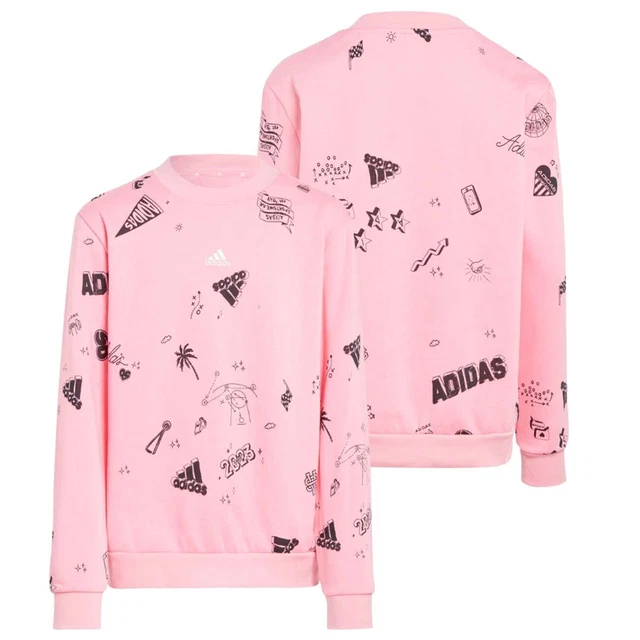 Felpa Ragazze Adidas Ia1576 Cotone Felpato Rosa