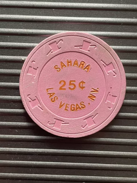 🌋❄️  Sahara Club Las Vegas NV 25¢ .25 cent Casino Poker Chip Token 💫