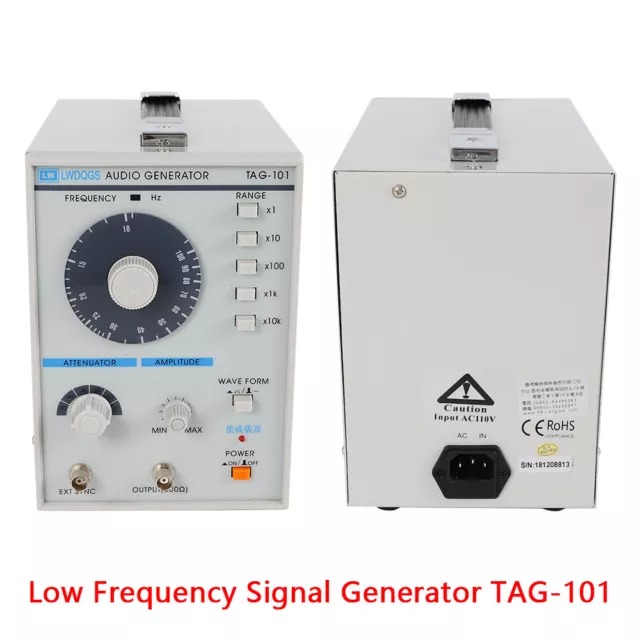Low Frequency Audio Signal Generator Signal Source, 10Hz-1MHz TAG-101 5W 110V US