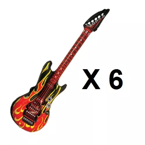 guitare gonflable 90cm rouge noir - Hyperfetes
