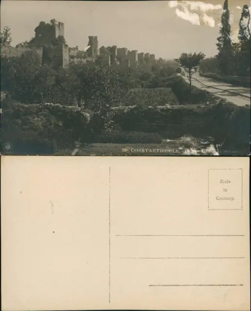Istanbul Konstantinopel   Constantinople Panorama  Straße mit Ruinen 1910