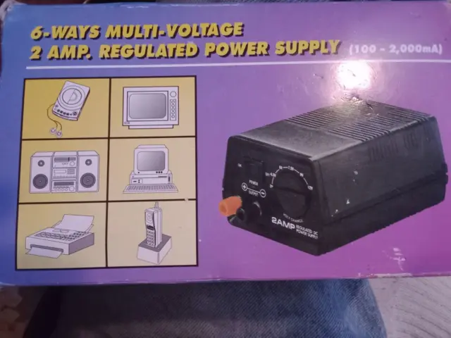 MCM 6-Ways Multi-Voltage 2 Amp Regulated Power Supply 28-2200