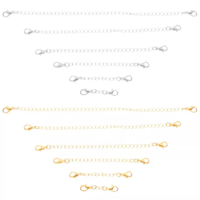 12 Pcs Chain Choker Necklace for Women Sterling Silver Bracelet J Lobster Clasp