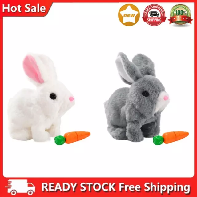 Fiorky Interaktives Kaninchenspielzeug mit Karotte, elektronischer Pl?schhase ka