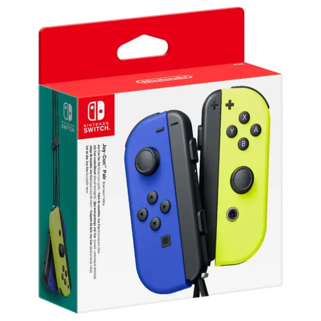Nintendo Switch Joy-Con Neon Blue and Yellow Controller Pair