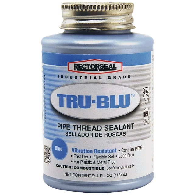 RectorSeal Tru-Blu 4 Oz. Blue Thread Sealant 31630 Rectorseal Tru-Blu 31630 4