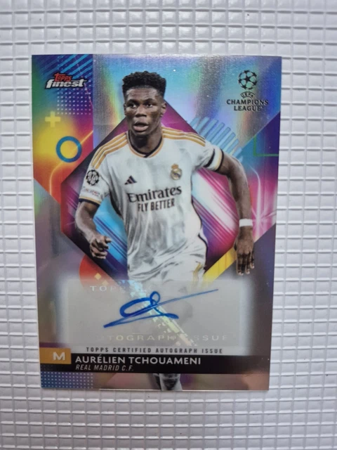 TOPPS FINEST 2024 Aurelien Tchouameni Base Auto For Real TOPPS FINEST 2024 Aurelien Tchouameni Base Auto For Real