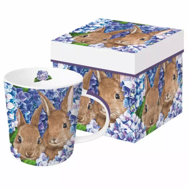 Paperproducts Design - 13.5 oz. Mug - Hydrangea Bunnies