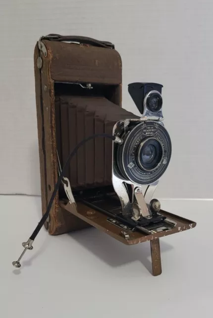 Afga-Ansco ILEX No.1A Antique Folding Bellows Camera Ready Set Royal