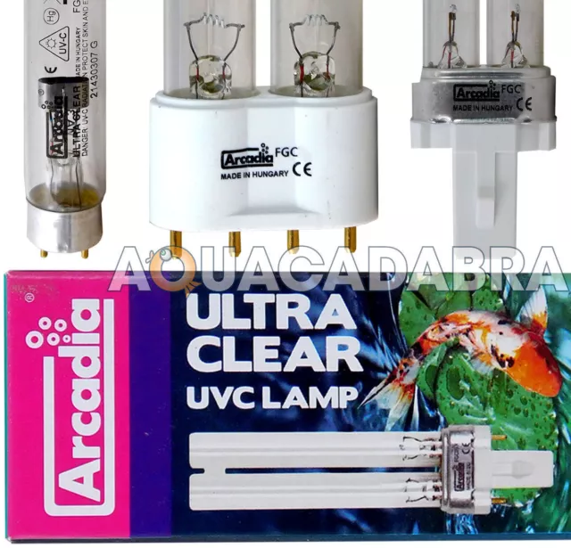 Arcadia Uv Bulb Genuine Uvc Lamp Filter Tube Spare Ultra Violet Clear Fish Pond