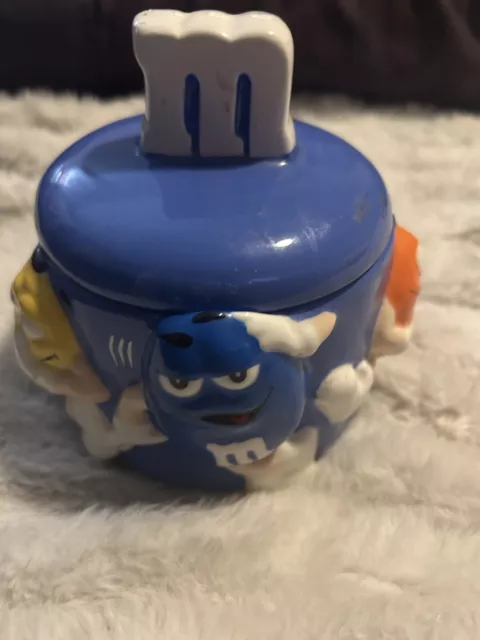 Vintage M&M Blue 5" Tall Candy Dish ~ See Description