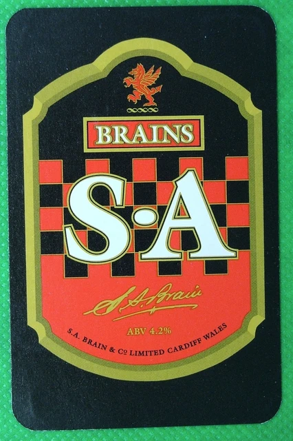 1 x Playing card single swap S A Brains Cardiff Brewery Wales RC035