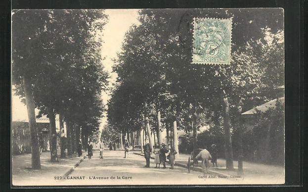 CPA Gannat, L´Avenue de la Gare