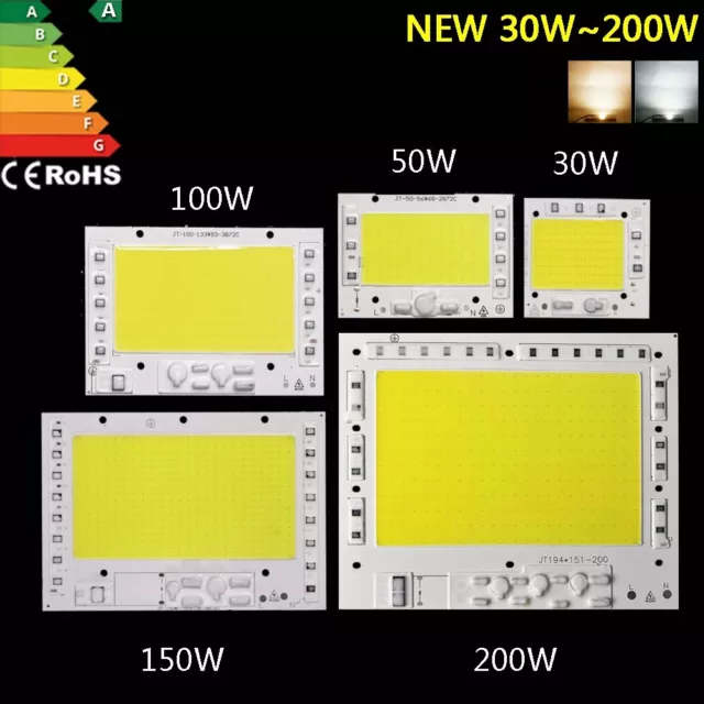 200w LED Chip Warmweiß/Kaltweiß 10w-100w lampe Smart IC Cob Licht high power AC