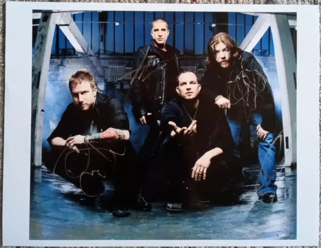 CREED AUTOGRAPHED SIGNED 8.5x11 PHOTO - FULL BAND ALL MEMBERS SCOTT STAPP