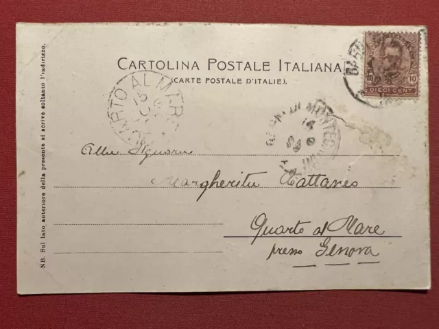 Cartolina - Un Saluto dai Dintorni di Montecatini ( Pistoia ) - 1909 2