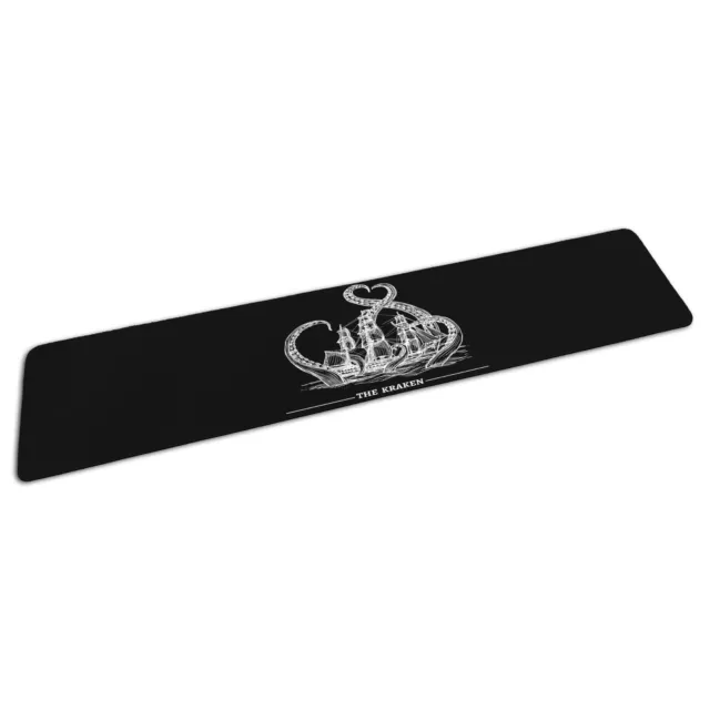 The Kraken Cool Black Rubber Bar Runner/Bar Mat - Small