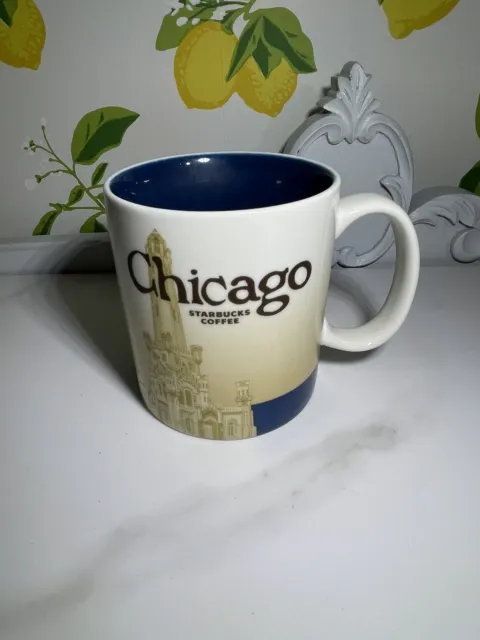 Starbucks 2012 Chicago Coffee Mug 16 oz Global Icon City Collectors Series Cup