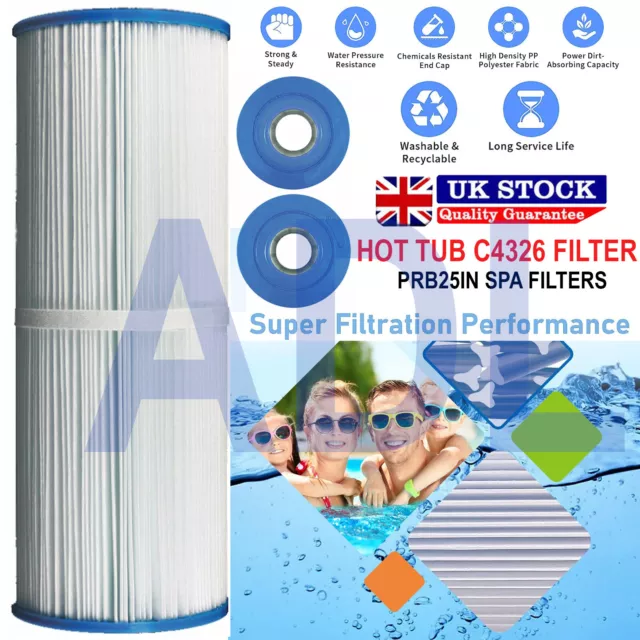 Hot Water Filter compatible Tub/Spa -Pleatco PRB25IN, Unicel C4326, Darlly SC704