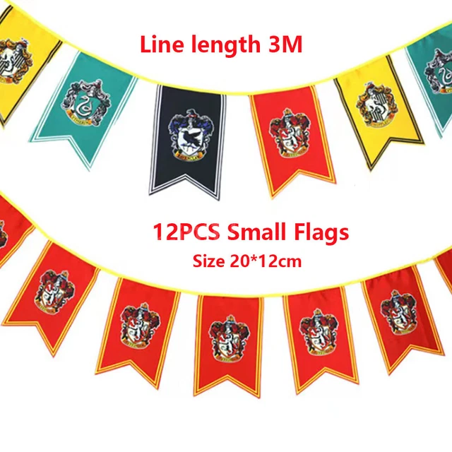 3M HARRY POTTER Flags Banner Magic Hogwarts Bunting Party Birthday ...