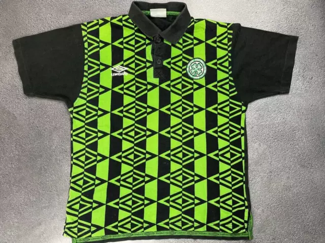 Vintage Celtic Umbro Training Polo Shirt Size M