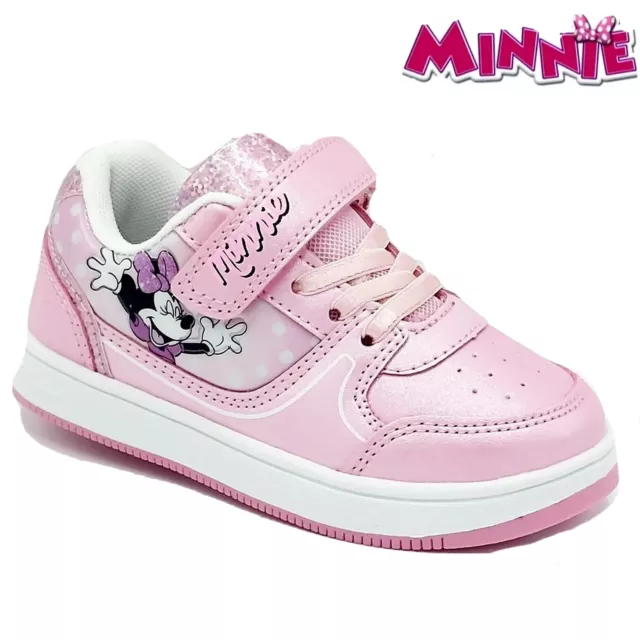 scarpe MINNIE da bambina ginnastica sportive per bimba Sneakers a strappo rosa